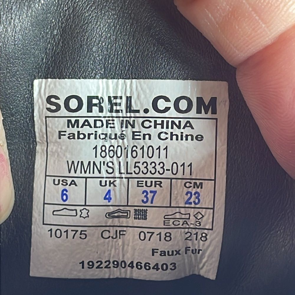 Sorel Conquest Waterproof Wedge BootsWomen's Leather Olive-Dark Grey Size 6 - Picture 15 of 15